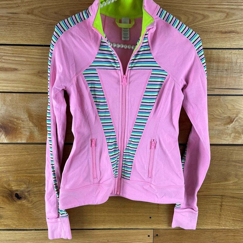 Girls Lululemon Ivivva Pink Define Jacket sz 12
